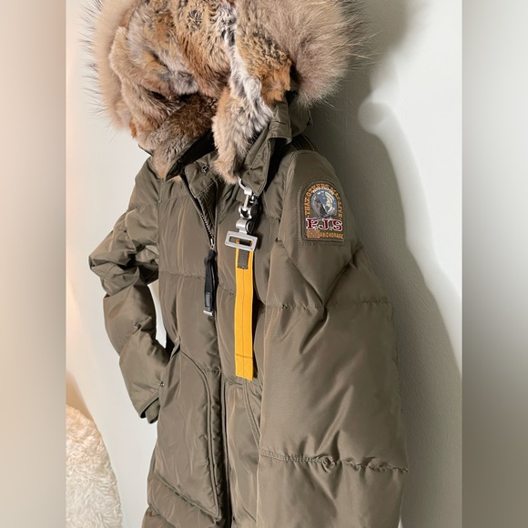 PARAJUMPERS WOMEN'S LONG BEAR DOWN JACKET PARKA INSULATED FUR HOOD -Olive Green - Picture 3 of 13